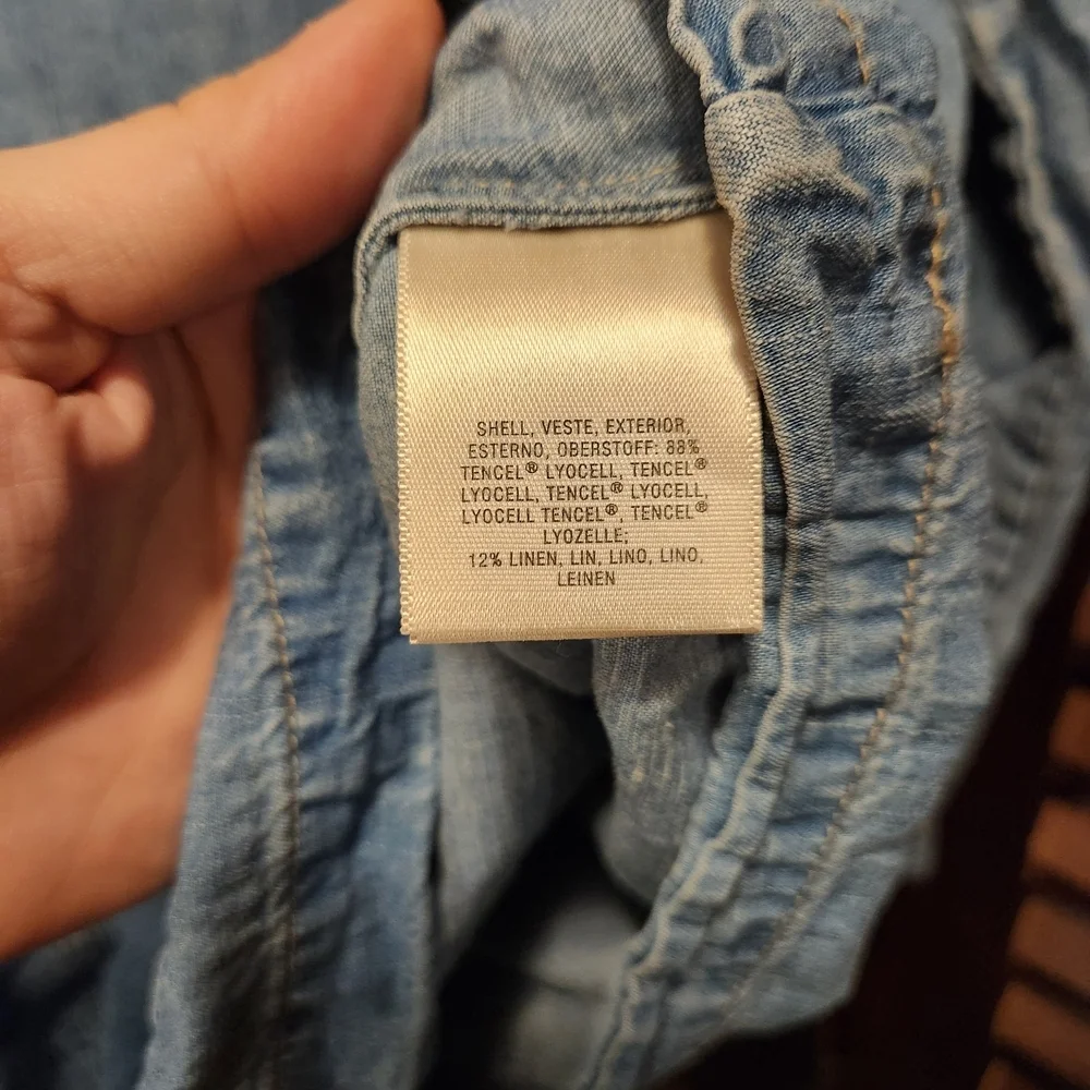 HD in Paris Light Blue Denim Tunic with Front Pockets - Picture 3 of 4